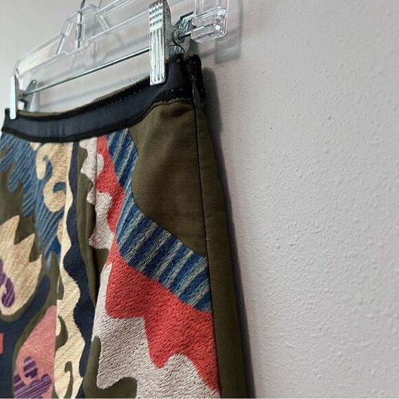 Anthropologie Vanessa Virginia Embroidered Floral Tulipa Skirt Size 2 - Picture 3 of 9